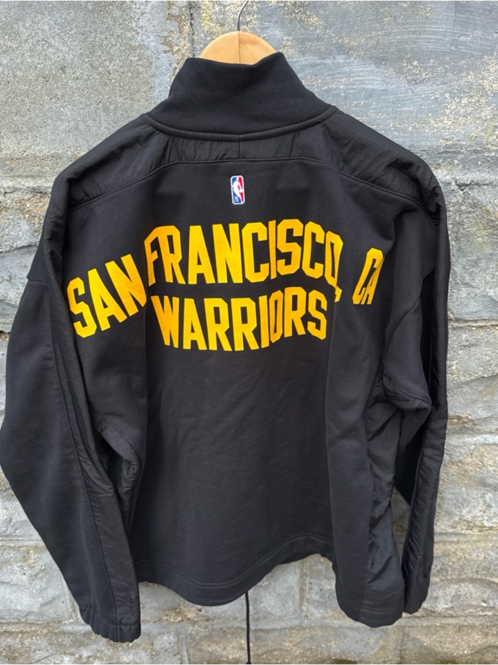 Golden State Warriors Sweatshirt L Black NBA Basketball Nike Pullover Courtside
